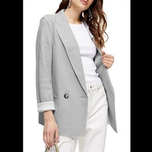 NWOT Topshop Raw Edge Boyfriend Jacket / Size 14
